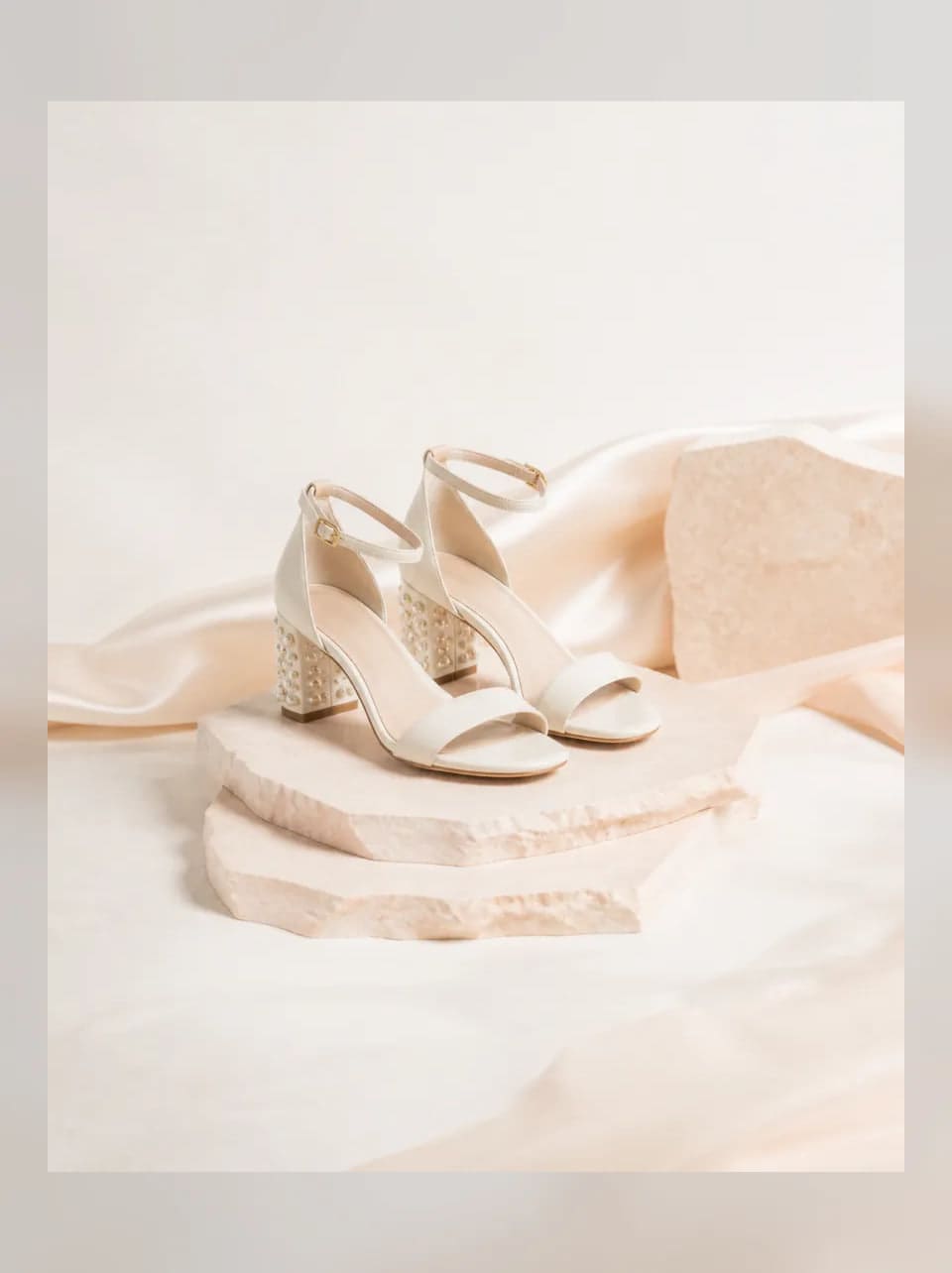 Delphine Pearl Block Sandals — complete product view showing its overall form and proportion in US 6