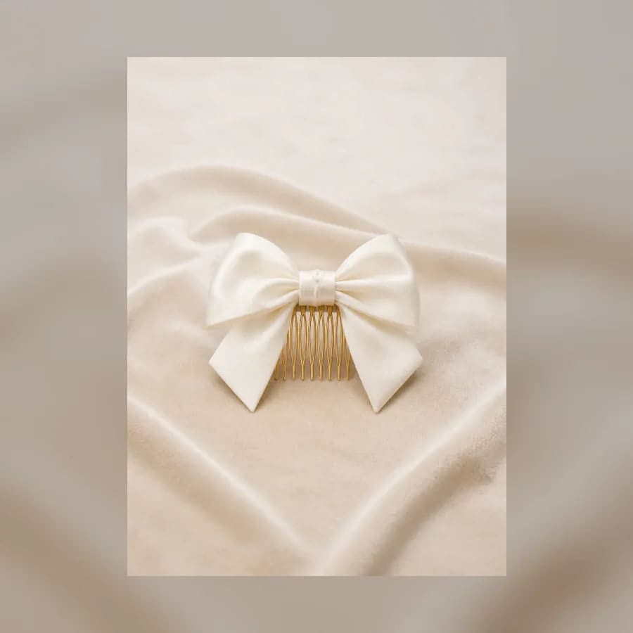 Estelle Bow Comb — material detail showing texture, scale, and tonal character