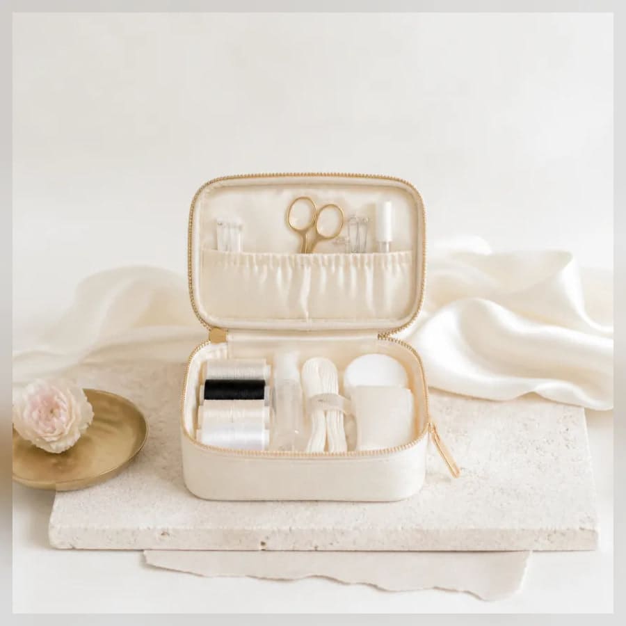 Mathilde Day-of Emergency Kit — close craftsmanship view showing construction and finish