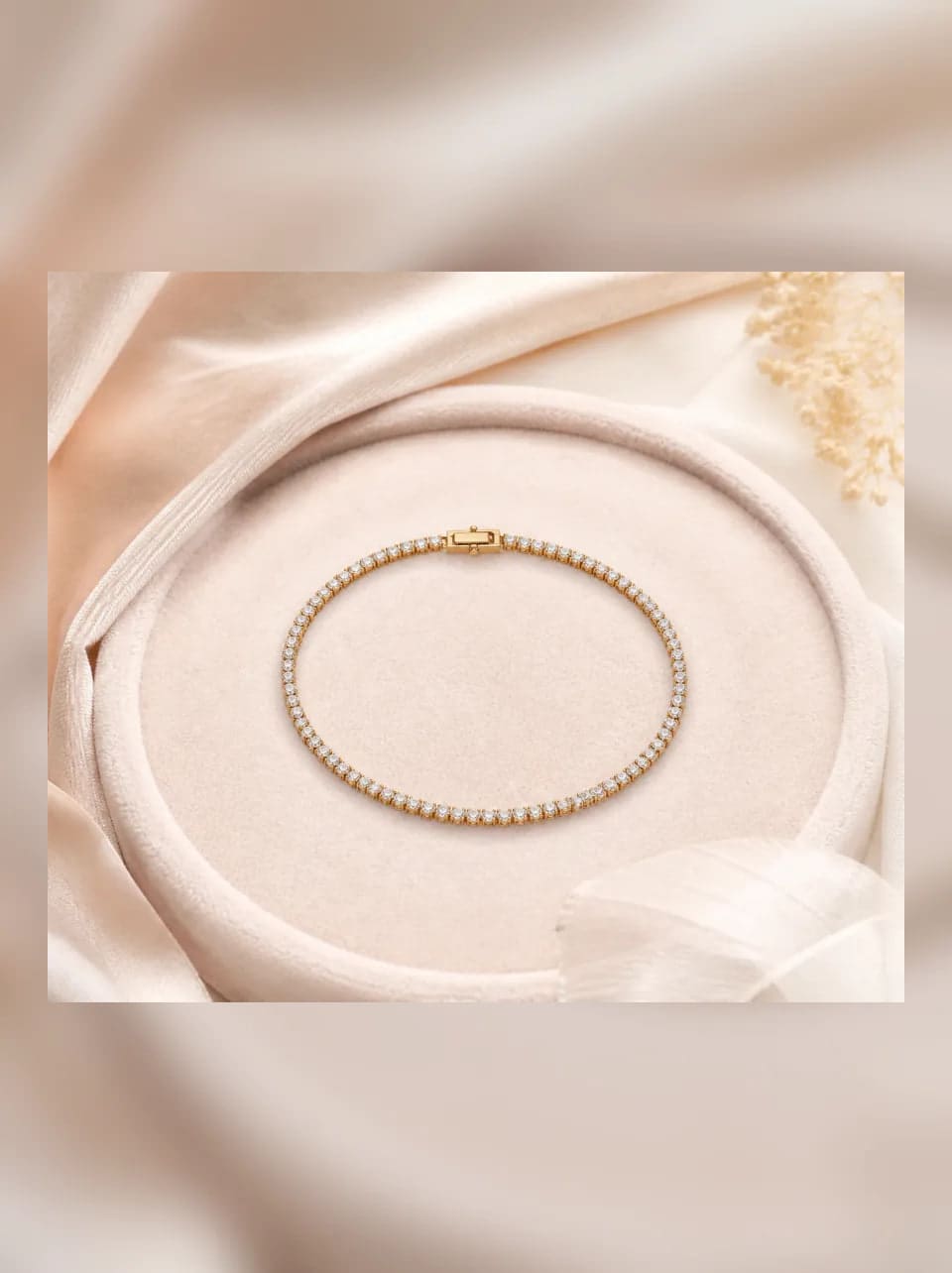 Esme Crystal Tennis Bracelet — complete product view showing its overall form and proportion in Silver · 6.5 in