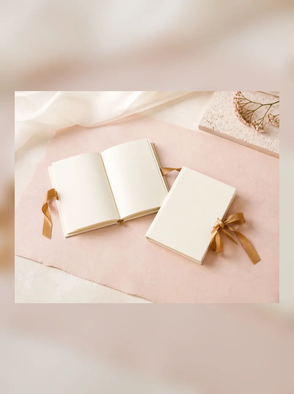 Florence Vow Book Set — complete product view showing its overall form and proportion in Ivory silk · pair
