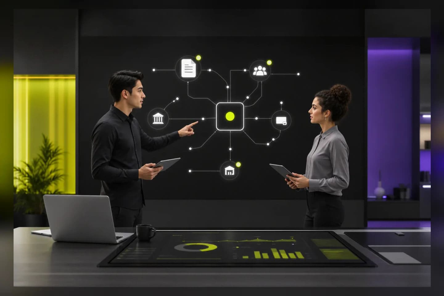 Secure finance operations workspace supporting an Arc Ledger planning decision