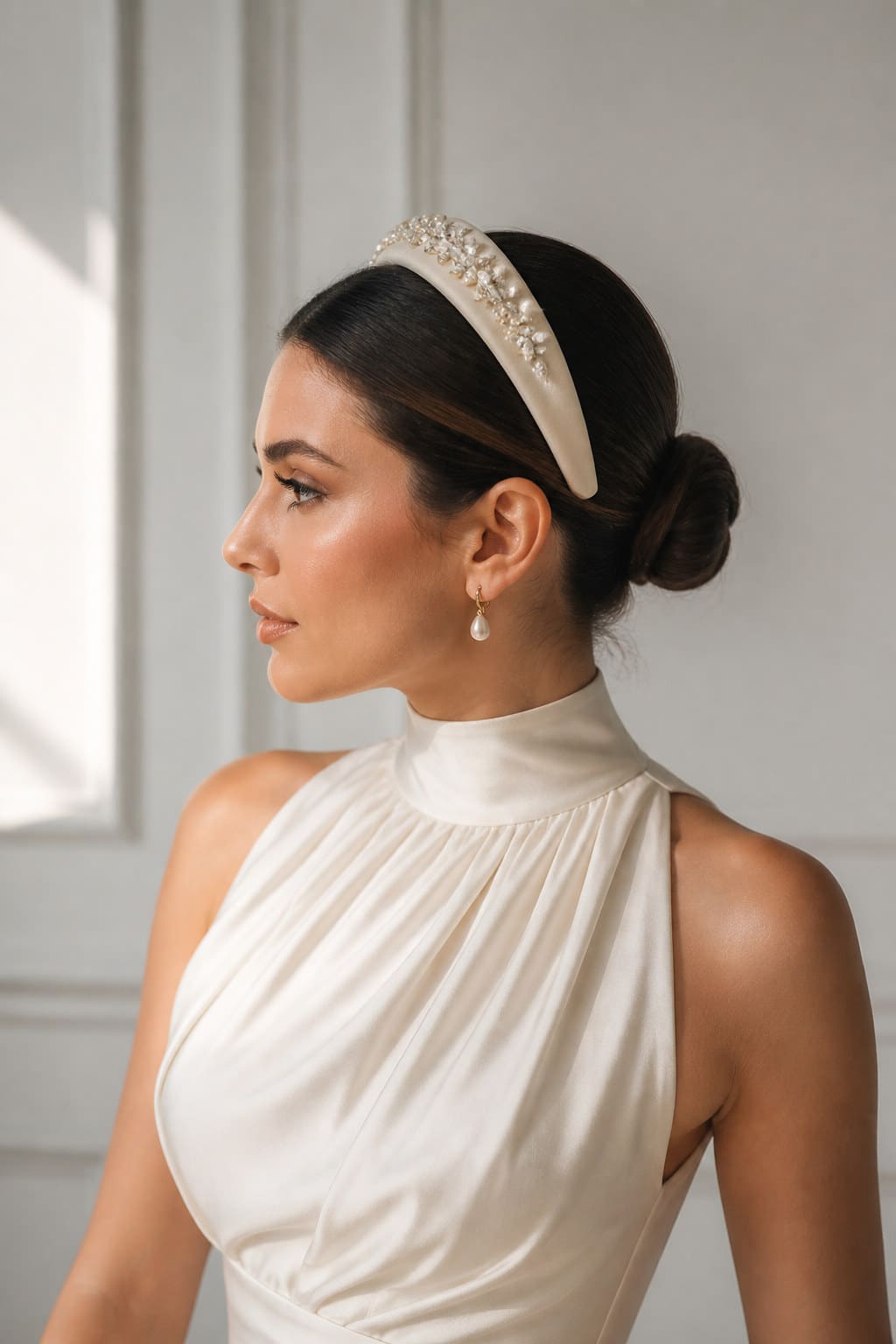 Liora Crystal Headband — alternate real-world styling view showing how the piece is worn or used