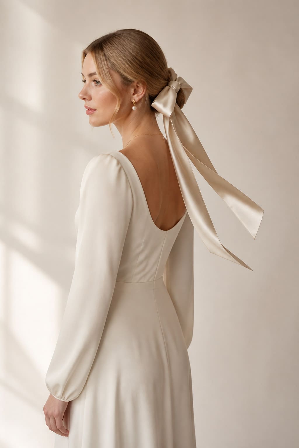Vivienne Silk Hair Ribbon — alternate real-world styling view showing how the piece is worn or used